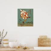 Poster Humpty Dumpty, Comptine de Mère l'Oye de style vin (Cuisine)