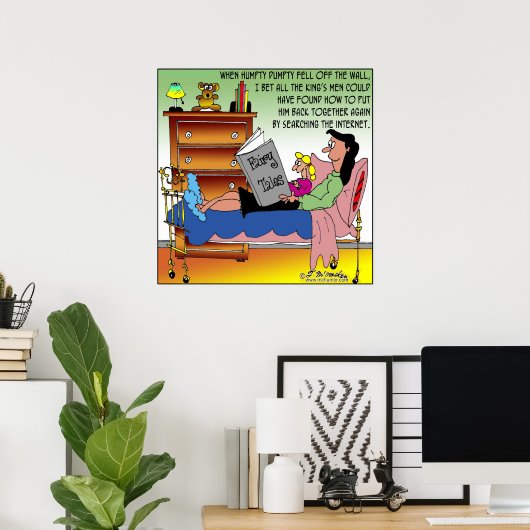 Poster Humpty Dumpty & Internet (Bureau à domicile)