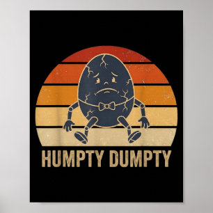 Poster Humpty Dumpty Rétro Coucher de Soleil Vintage Comp