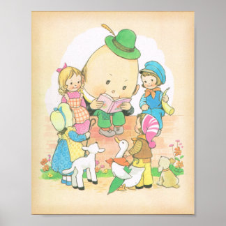 Poster Humpty Dumpty, Vintage Nursery Rhymes, Mabel Luci