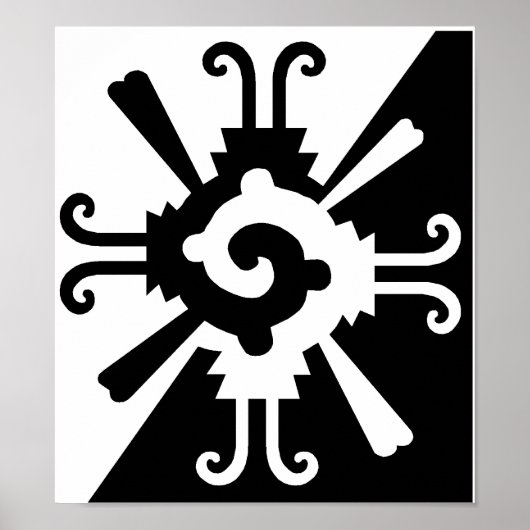 Poster Hunab Ku-noir et blanc (Devant)