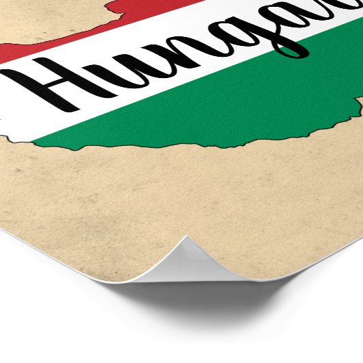 Poster Hungary Flag Silhouette (Coin)