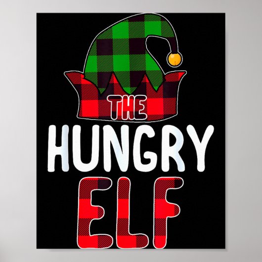 Poster Hungry Elf Matching Family Group Christmas Party P (Devant)