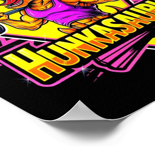 Poster Hunkasaurus Gym Workout T-rex Powerlifter Bodybui (Coin)