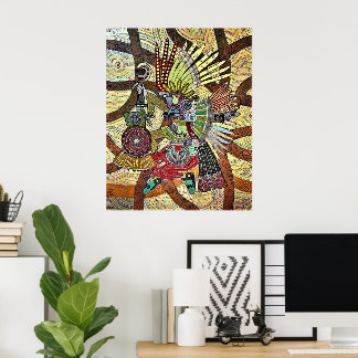 Poster Hunter biden abstrait couleur