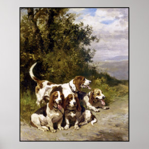 Poster: Hunting Dogs - Dog Art van de Penne Poster