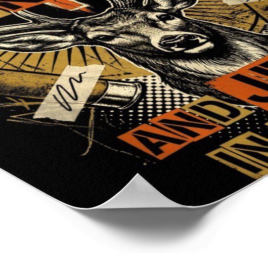 Poster Hunting In My Veins Jesus In Heart Christian Deer  (Coin)