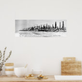 Poster Huntington Beach California Oil Derricks 1926 (Cuisine)