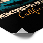 Poster Huntington Beach California Palms Vacation (Coin)