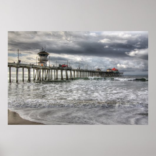 Poster Huntington Beach Pier " Ca (Devant)