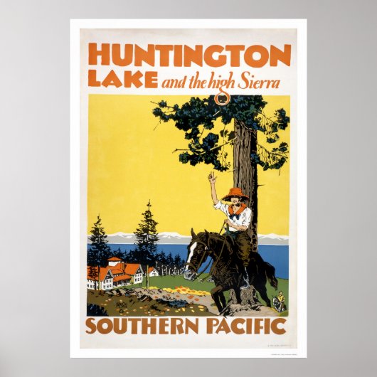Poster Huntington Lake et Sierras (Devant)