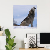 Poster Hurlement de loup (Bureau à domicile)
