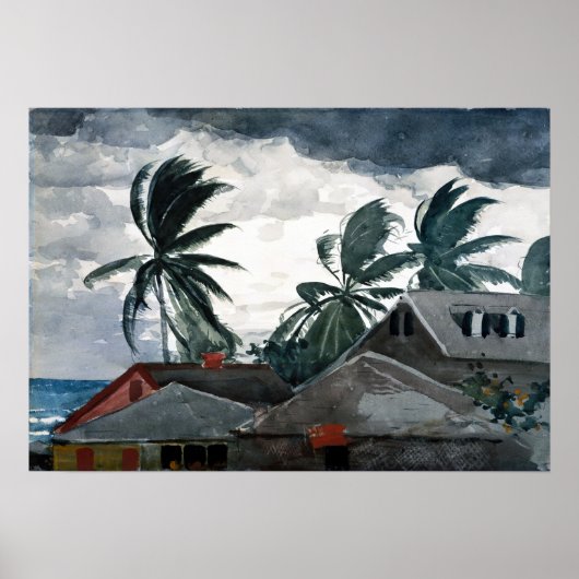Poster Hurricane de Winslow Homer, Bahamas (Devant)