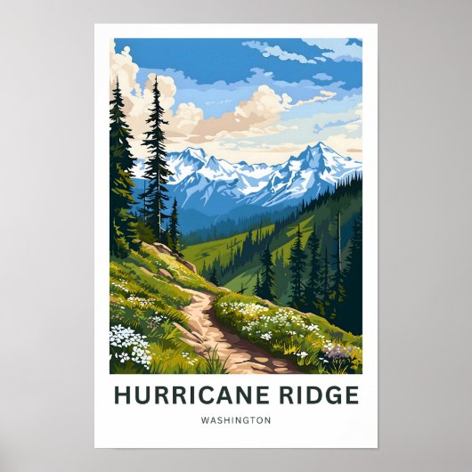 Poster Hurricane Ridge Washington (Devant)