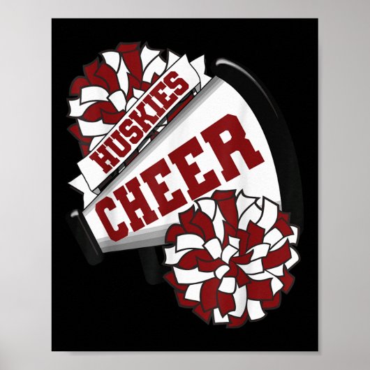 Poster Huskies Cheer Esprit De Cheerleading De Rentree Sc (Devant)