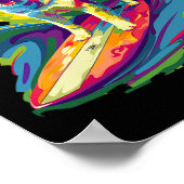 Poster Husky de surf (Coin)