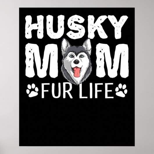 Poster Husky maman | Funny dog day (Devant)