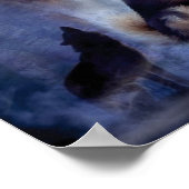 Poster Husky - Night Spirit Art Poster/Imprimer (Coin)