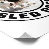 Poster Husky Sledding Sled Chig Racing Alaskan Racers (Coin)