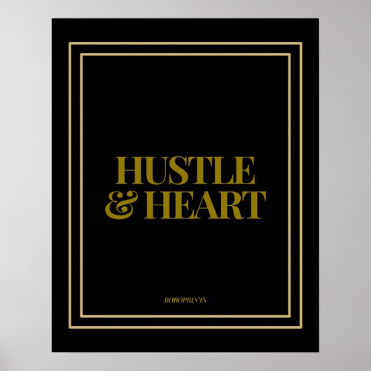 Poster Hustle & Coeur (Devant)