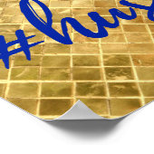 Poster Hustle Effet Pétrole Or (Coin)