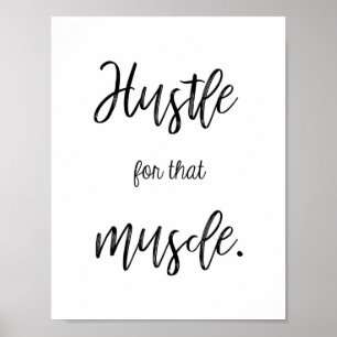 Poster Hustle pour ce Muscle - Décor Motivation Fitness
