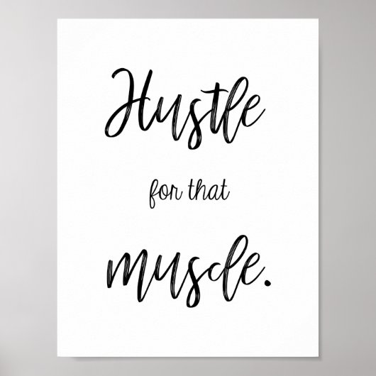 Poster Hustle pour ce Muscle - Décor Motivation Fitness (Devant)