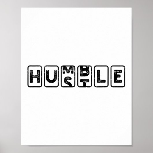 Poster Hustlehumble - Motivation (Devant)
