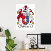 Poster Hutchinson Family Crest (Bureau à domicile)