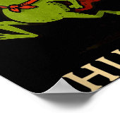 Poster Huzzah Chevalier Grenouille Citation de Mème d'Épé (Coin)