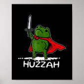 Poster Huzzah Frog Knight Funny Sword Meme Quote (Devant)