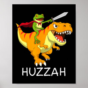 Poster Huzzah Grenouille Chevalier Mème Et Drôle De Dinos