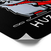 Poster Huzzah Raccoon Knight Funny Sword Meme Quote (Coin)