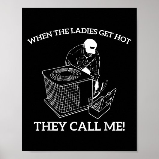 Poster Hvac Drôle Quand Les Dames Deviennent Chaudes, Ell (Devant)