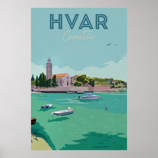Poster Hvar, Croatie (Devant)