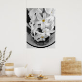 Poster hyacinthe en noir et blanc (Cuisine)