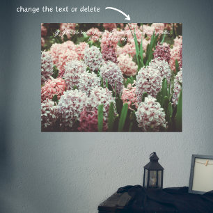 Poster Hyacinthe rose et violet dans le jardin du printem