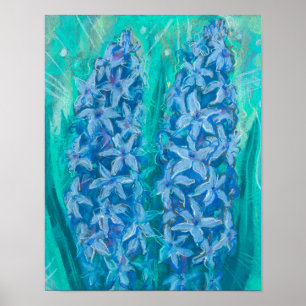 Poster Hyacinths splower Cadeau de Pâques peinture floral