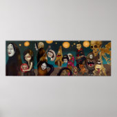 Poster Hyakki Yakō gothique japonais yokai Art Imprimer (Devant)