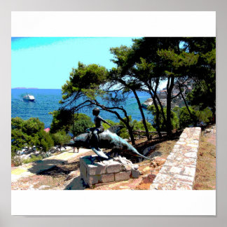 Poster Hydra - Le garçon sur un dauphin-04