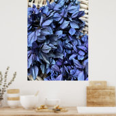 Poster Hydrangea BLEU (Cuisine)