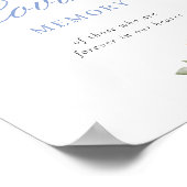 Poster Hydrangea Bleu En Mémoire Sign (Coin)
