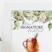 Poster Hydrangea Decor Signature Cocktail Bar Signs
