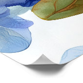 Poster Hydrangea et fleur de cerisiers (Coin)