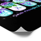 Poster Hydrangea Fleur Butterfly Suicide Prevention Awar (Coin)