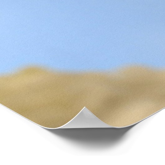 Poster Hydrangea Fleurs Ciel Bleu (Coin)