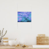 Poster Hydrangea Floral Chic Purple Turquoise Vintage (Cuisine)