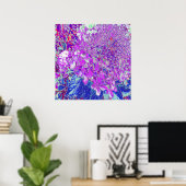 Poster Hydrangea Limelight Élégant Violet et Bleu (Bureau à domicile)