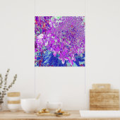 Poster Hydrangea Limelight Élégant Violet et Bleu (Cuisine)