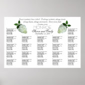 Poster Hydrangea Mariage Love is Patient Seating Chart (Devant)